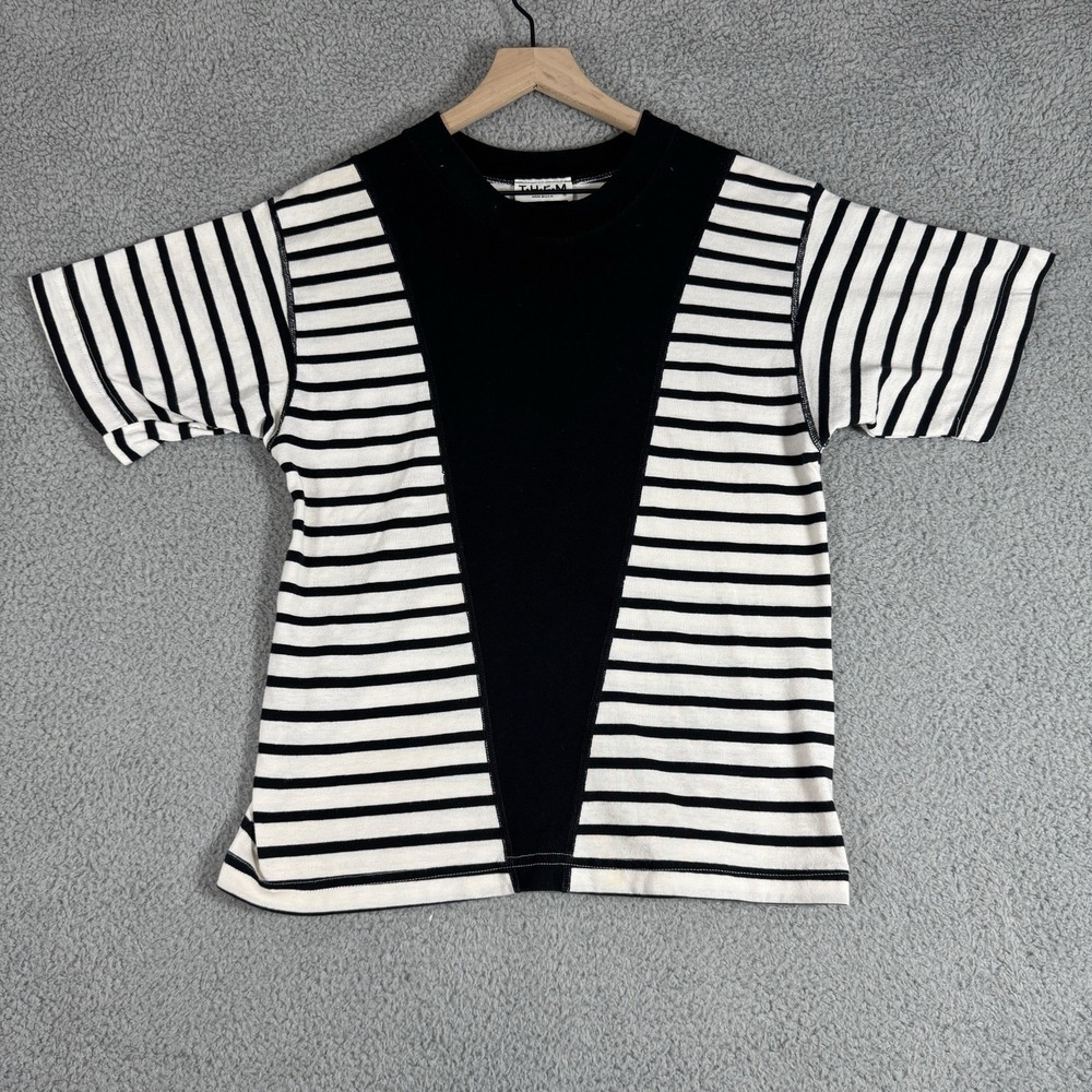 Vintage Them Short  Sleeve T Shirt Striped Womens 80s Made In USA No Size Tag